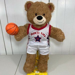 Build a Bear Basketball Plush 18" w/ NEW Puerto Rico Uniform Shoes Ball
